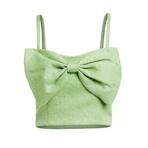 Mestiza New York Textured Green Corazon Crop Top Size 4